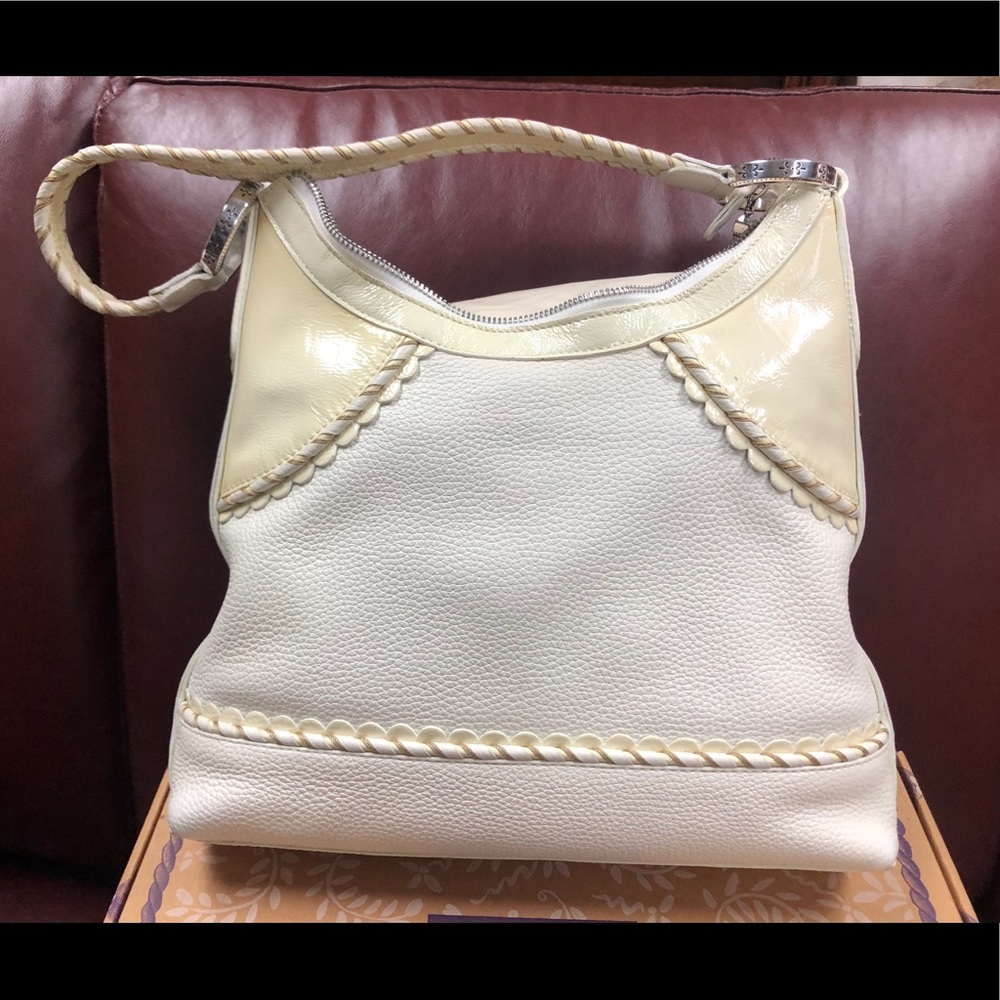 Brighton Fiore Handbag in White and Cream